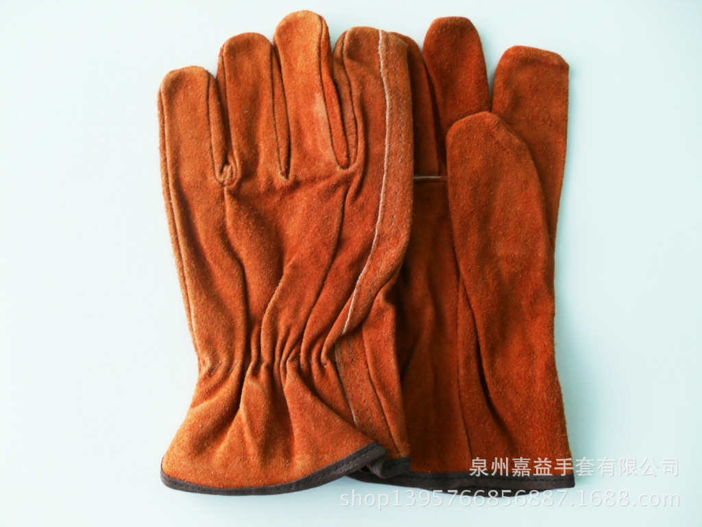 金黄牛二层皮司机手套