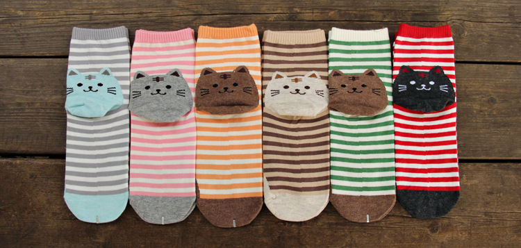 Cartoon Cat Socks 4