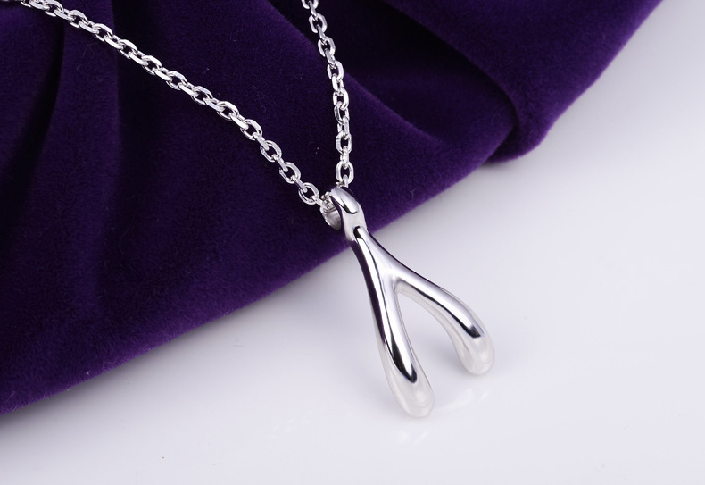 Koreanische Mode Einfache Wunsch Knochen Halskette Personal Isierte Legierung Halskette Make A  Bone Girl display picture 15