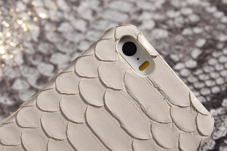 i-idea Handmade Luxury Genuine Real Python Snake Skin Leather Case Cove for Apple iPhone SE/5S/5