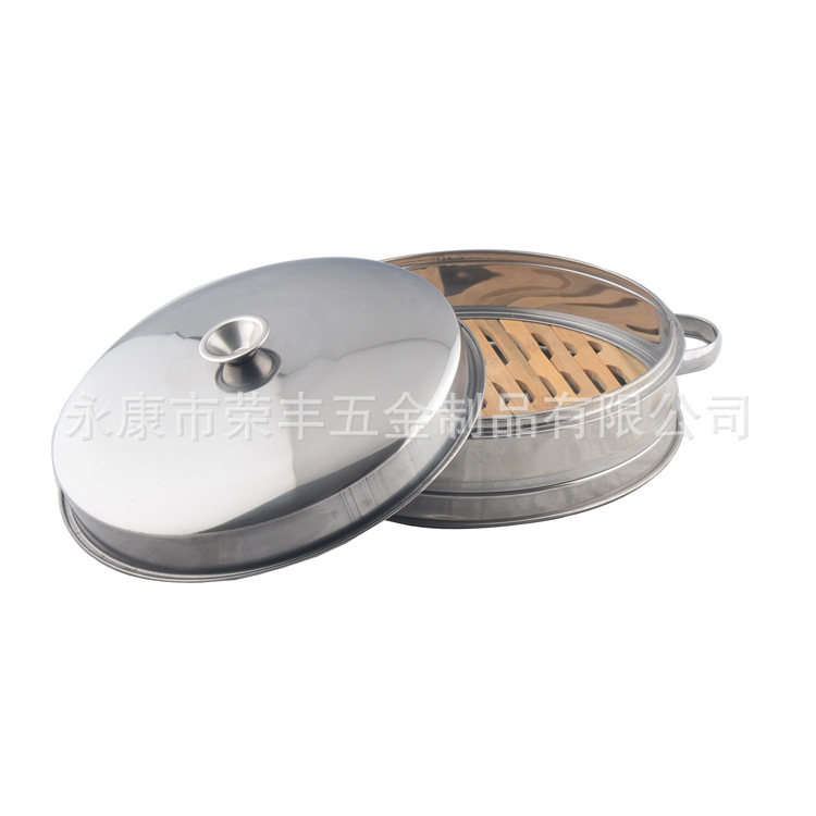 18 20 22不銹鋼竹底小蒸籠4548