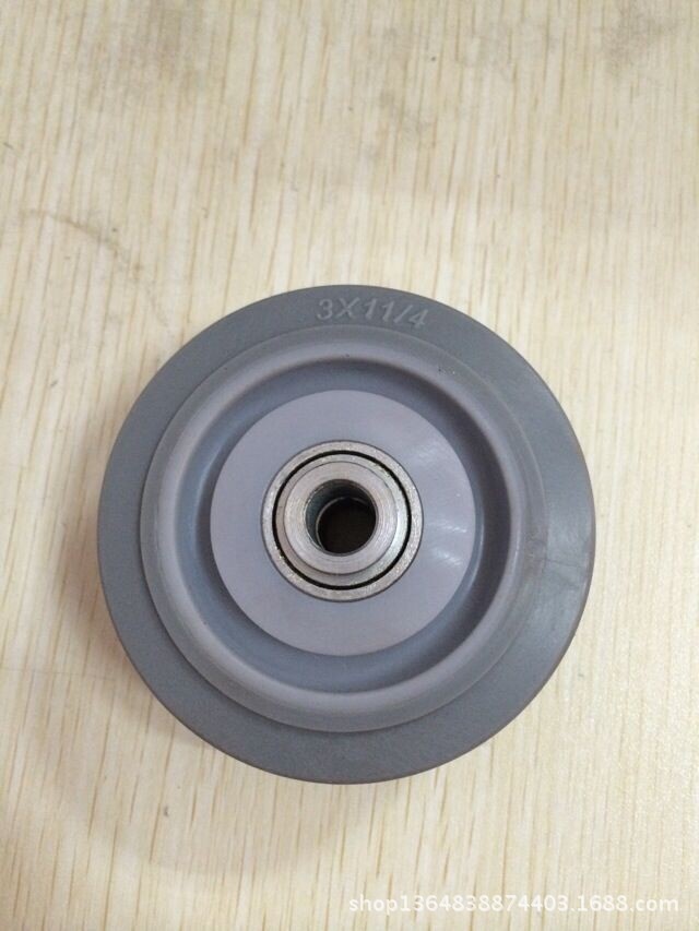轮子 3寸一体轴承人造胶单轮静音轮优冠脚轮厂家直销橡胶轮TPR轮