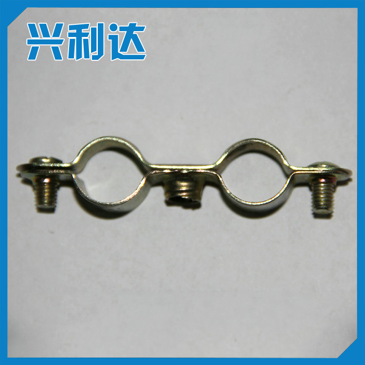 长期销售 兴利达Φ16双环紧固管卡 固定镀锌管管卡 规格齐全