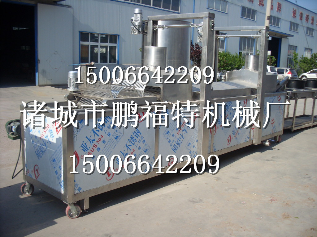 炸锅巴油炸生产线||炸猫耳朵生产线|炸面食产品生产线1
