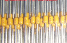 独石电容 圆柱形104K 50V 0.1uF  精度10%  排带 盒装 5000只一盘