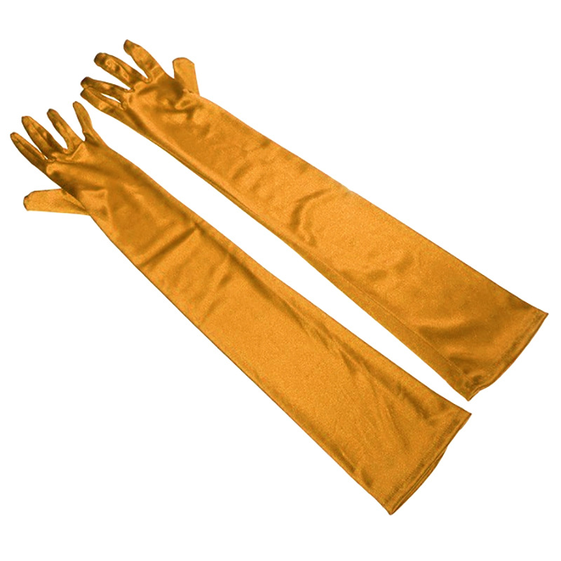 Women's Simple Style Solid Color Satin Gloves 1 Pair display picture 9
