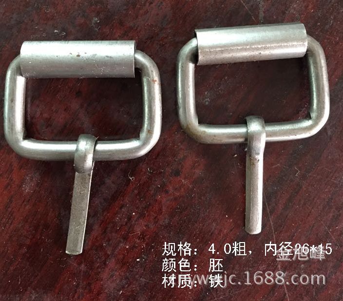 厂价 针筒扣 针扣 方扣 铁丝扣 针通 5.0粗 26*19