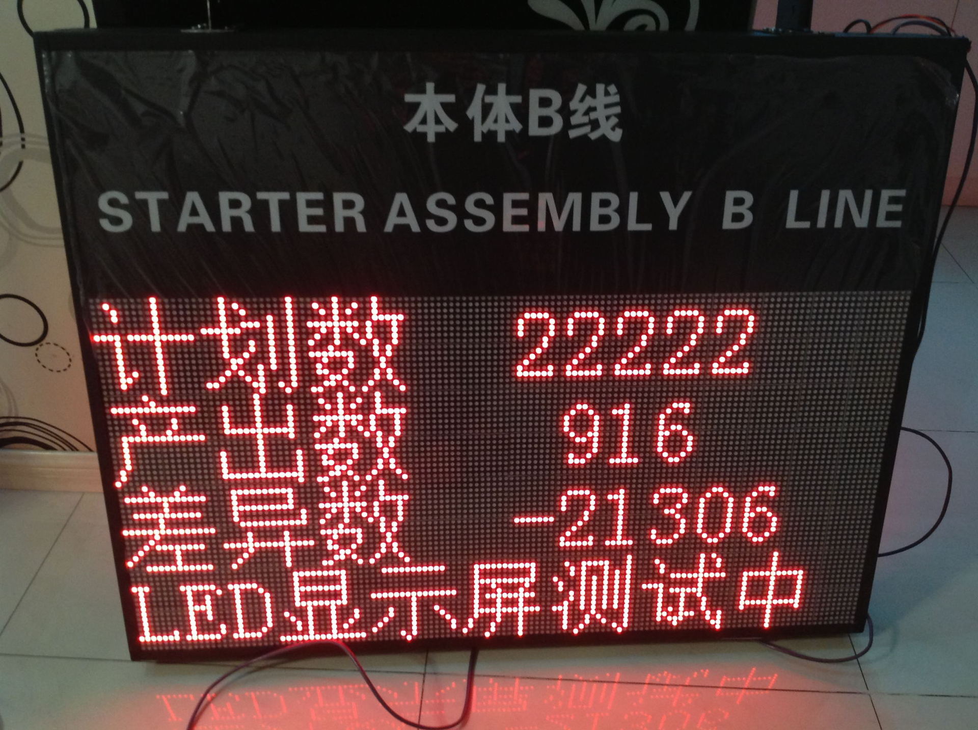 LED生產計劃屏