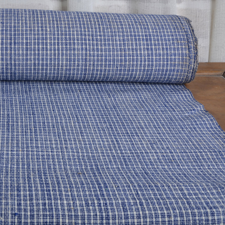 上海怀旧老物件*老上海老粗布*全棉布*手工纺织布民国格子布22