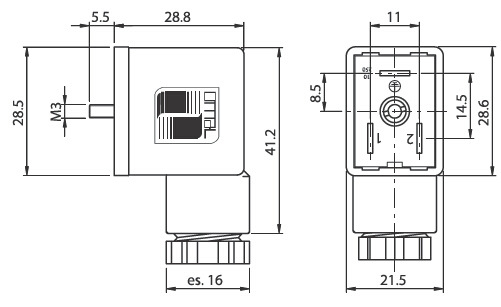 Din43650b kipvalve разъем
