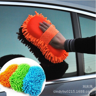 Chenille Sponge bag Coral Cleaning Towel glove Cleaning clean Superfine fibre sponge Washing cotton