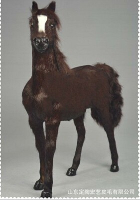 生产销售1:6汗血宝马仿真皮毛动物 战马 军马 汗血宝马装饰品摆件
