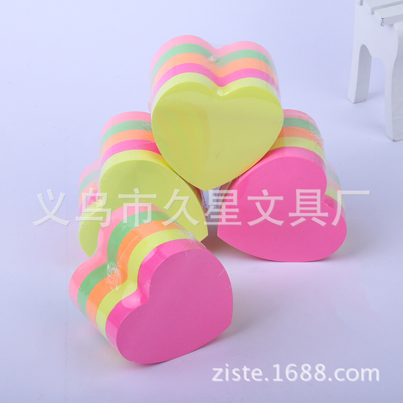 [Manufacturers supply]Special-shaped Fluorescent color originality Paper brick Stickers N times stickers Can be customized Peach modelling