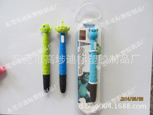 东莞厂家生产多功能三合一PVC软触屏笔加圆珠笔加防尘塞