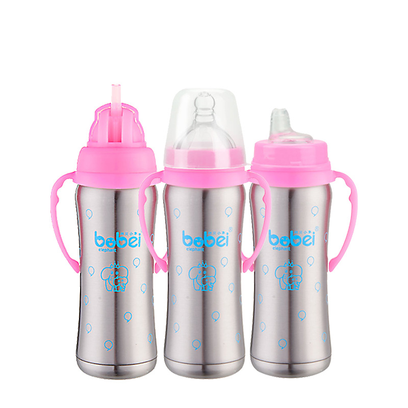 A generation of fat Baby bottle 240ml13 baby Baby children Stainless steel Insulation bottle wholesale