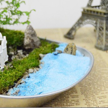 Micro-landscape ecological bottle blue sand white sand yellow sand quartz sand flowing water lake seascape landscaping DIY small fine sand