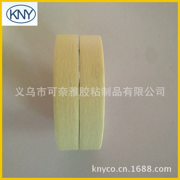 专业供应 耐高温美纹纸胶带 淡黄美纹纸胶带