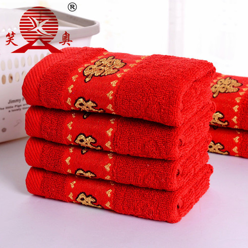 Bulk Wedding Red Towels, Cotton Towels, Wedding Gift Towels, 