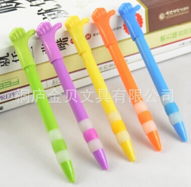 厂家供应 手指笔  韩国促销广告手指笔 儿童趣味创意广告圆珠笔