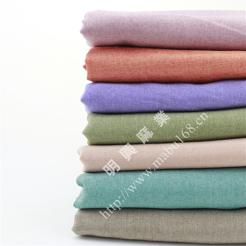 素色桌布禮盒首飾包裝用裝幀滌綸亞麻仿麻布 細麻布