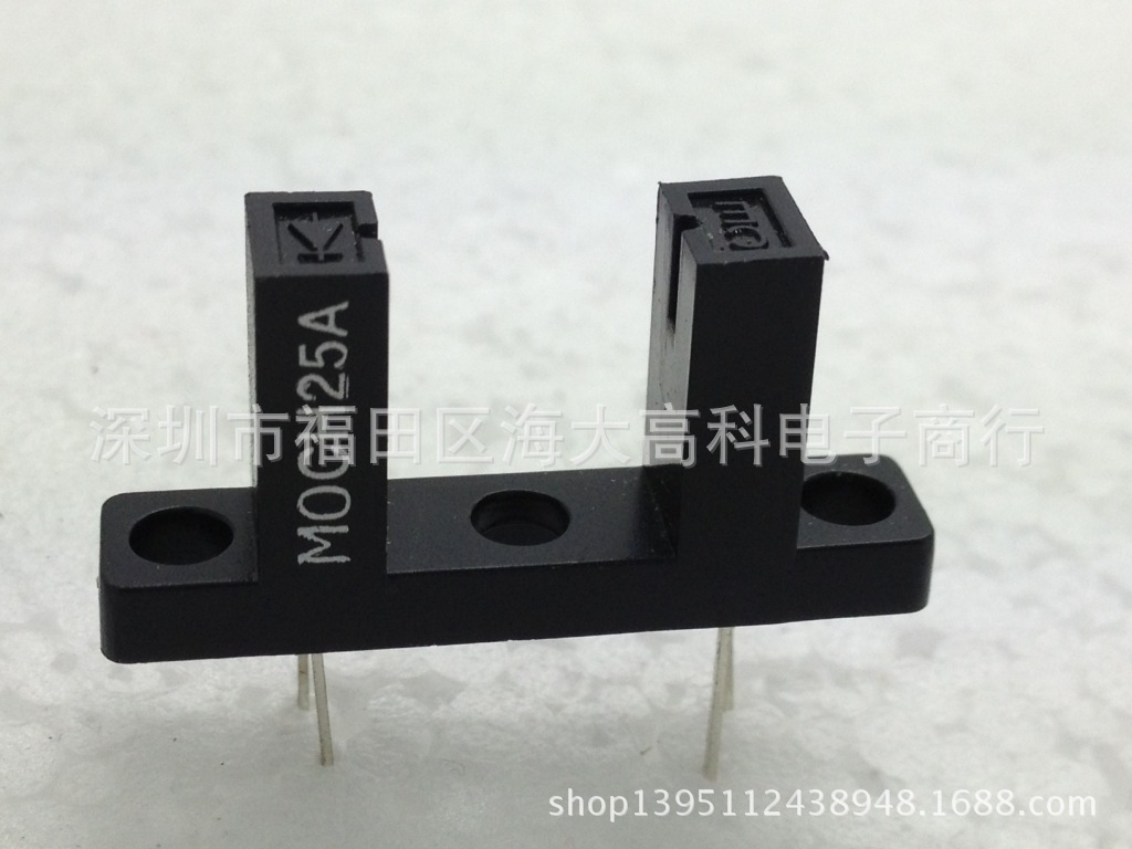 透射式光续断传感器 U槽型光电开关 MOCH25A 凹槽距10MM 带安装孔