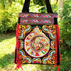 Ethnic capacious one-shoulder bag from Yunnan province for leisure, ethnic style, with embroidery