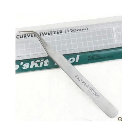 台湾宝工 1PK-104T 不锈钢防磁 弯头尖镊子 (120mm) 镊子