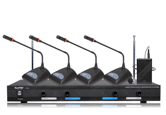 海天HT-840会议室 大型会议 演讲  一拖四无线会议麦克风