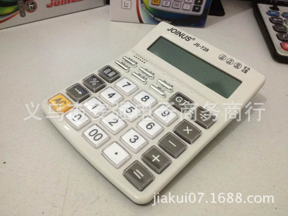 Калькулятор Joinus Zhongcheng 728 с голосовым озвучиванием, крупные клавиши, 12-разрядный бухгалтерский компьютер