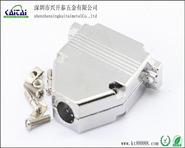 DB25金属装配壳，D-SUB25锌合金外壳DB25台模长螺丝OD10.0