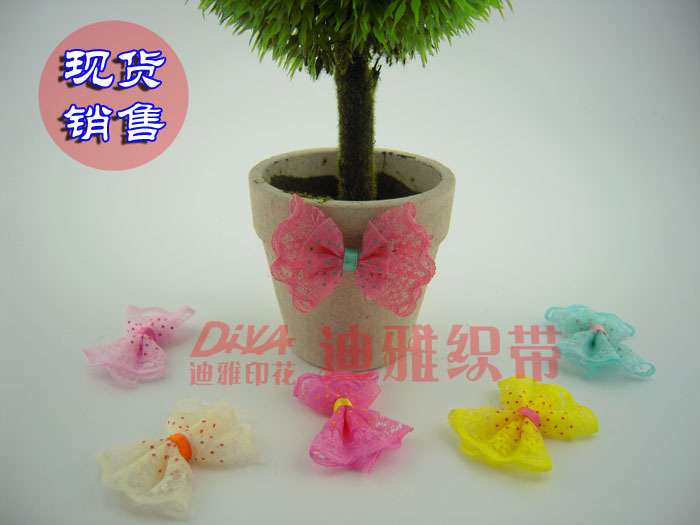 丝带批发 饰品头饰儿童饰品发 卡新款上市厂家批发 纱带蝴蝶结