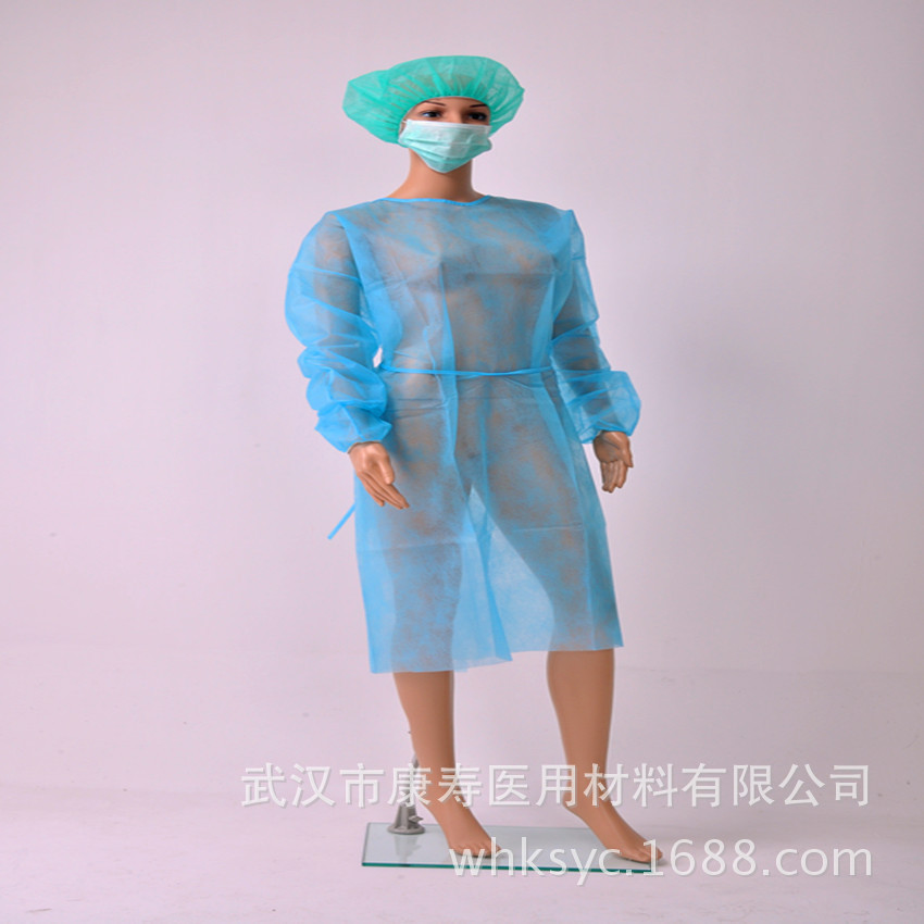 厂家专业批发一次性无纺布黄色橡筋袖口隔离衣出货快-阿里巴巴