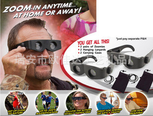 Zoomies 放大眼镜、望远镜、眼镜望远镜、放大 400倍