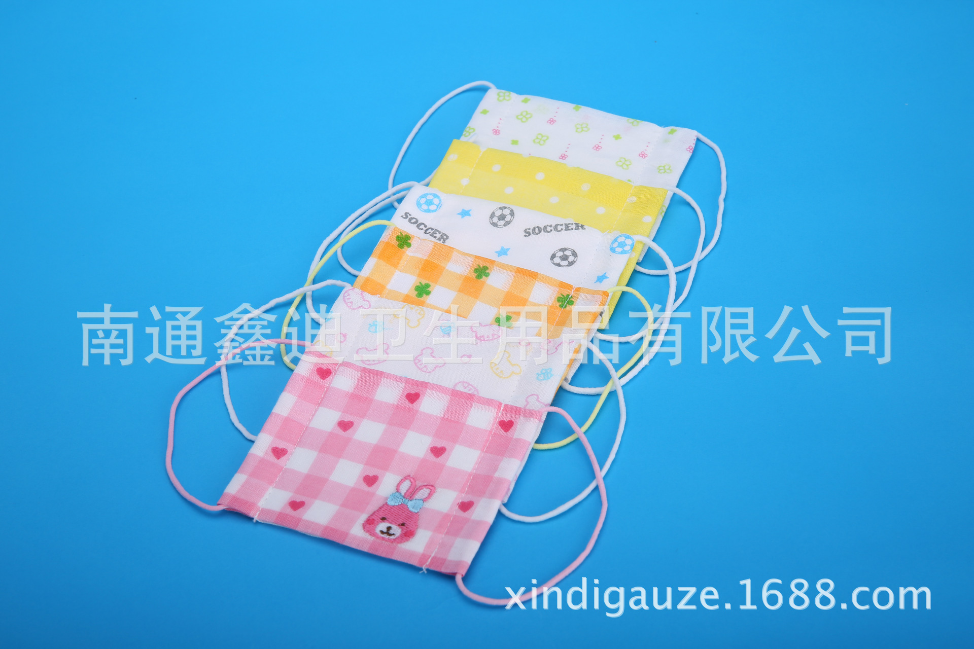 厂家直供2015优质脱脂纱布印花绣花口罩 卡通图案印花防尘口罩