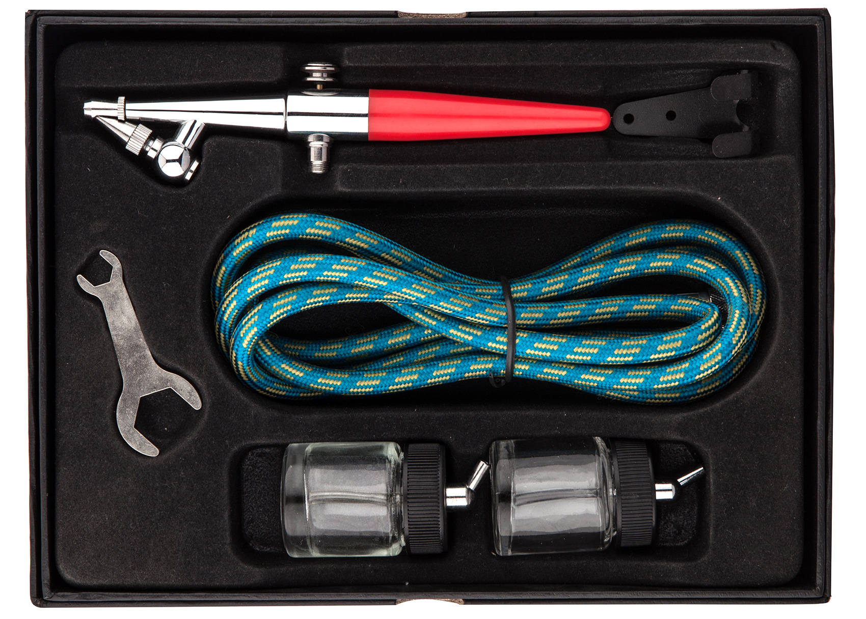 供应0.8mm口径22ml玻璃瓶可拆卸雾化可调节单动喷笔 TD-158K