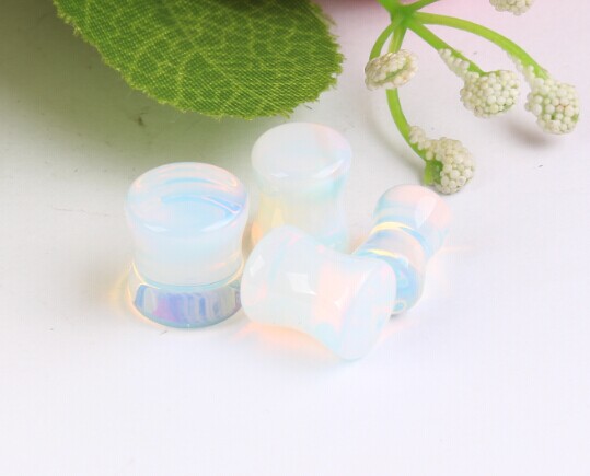Geometric Glass Stone Ear Stretcher Gauges - 16mm Conjoined Ear Plugs for Stretched Ear Piercing detail image 10