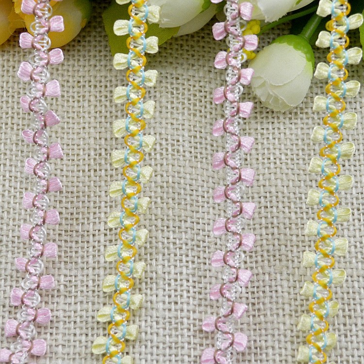 工厂供应服装辅料 S型花边带珠型花边带P050