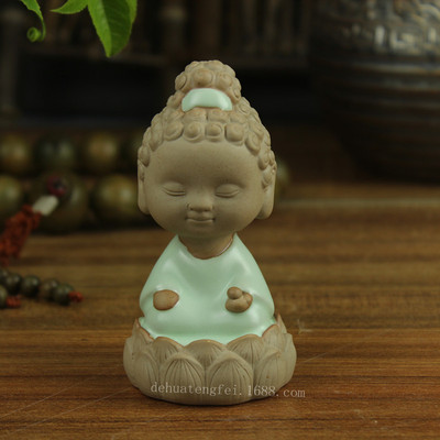 批发 汝窑茶宠 如来佛坐莲 日用百货茶具 创意精品陶瓷小摆件|ms