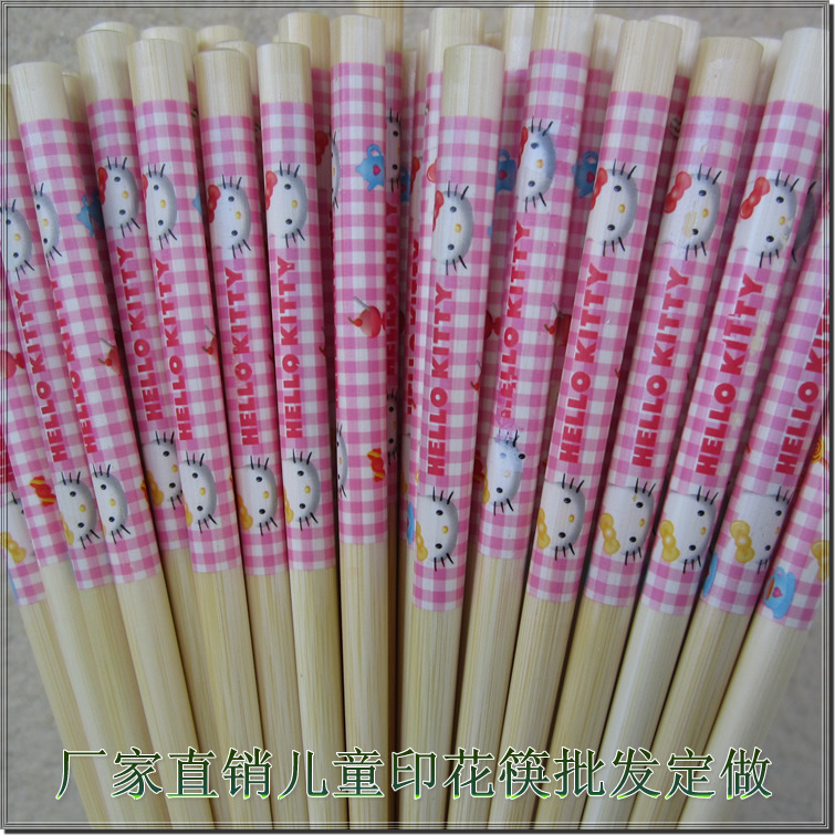 bamboo chopsticks Direct selling New products Cartoon baby children kitty tableware Popularity Special Offer wholesale