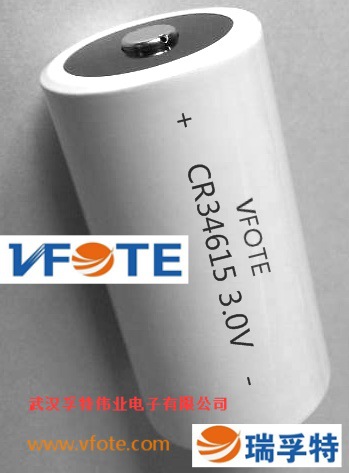 VFOTE瑞孚特3.0V锂锰电池CR34615/CR26500用于野外智能水文监测仪