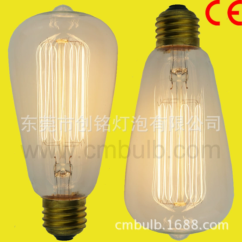 Edison Boom ST64X140 E27 240В40Вт 19 держатель ретро европейские спецификации