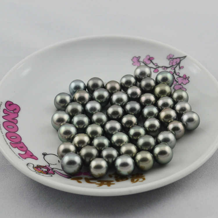 新品诸暨珍珠 天然色南洋优质黑珍珠散珠10-11mm 优价促销