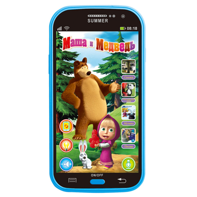 SM212116婴幼教具大热供 俄文版玛莎手机 启智卡通玩具手机