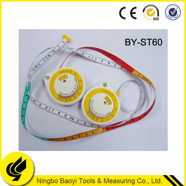 厂家供应ABS礼品卷尺 多色调bmi迷你卷尺 可定制PVC纤维礼品卷尺