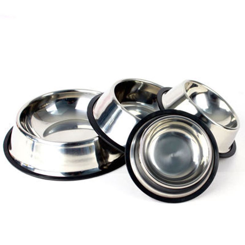 防滑不鏽鋼狗碗 寵物食具 貓狗糧碗 大小號現貨齊全寵物碗水碗