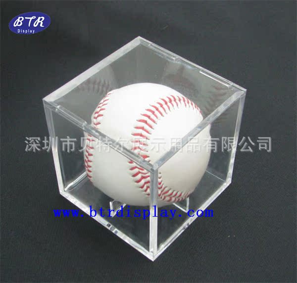 亚克力棒球展示盒球透明包装盒透明罩子展示盒子深圳厂家订做