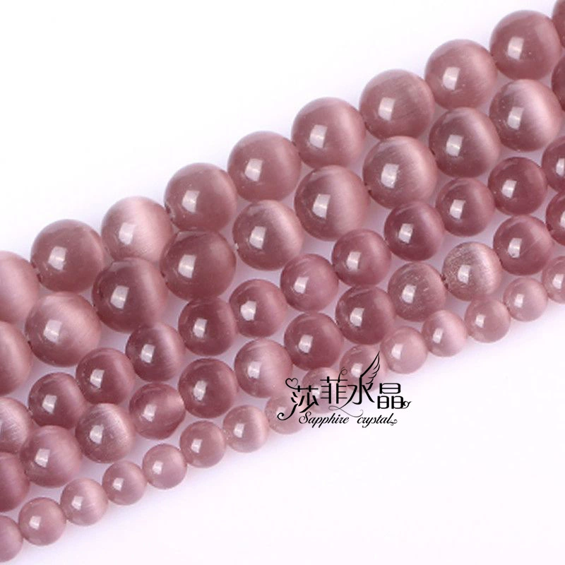Safi Purple Cat Eye Stone 3 Half -finished beads Ball Beads DIY Crystal Wholesale