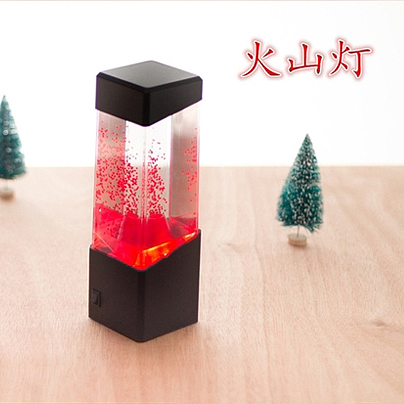 火山灯 果冻灯 闪光小夜灯 鱼缸电子水母水族箱疗伤水母小夜灯,款式随机1