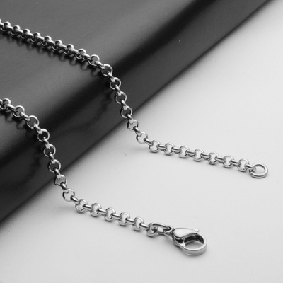 316 Stainless Steel Necklace With chain 3MM Pearl Chain wholesale 50CM Europe and America Jewelry With chain