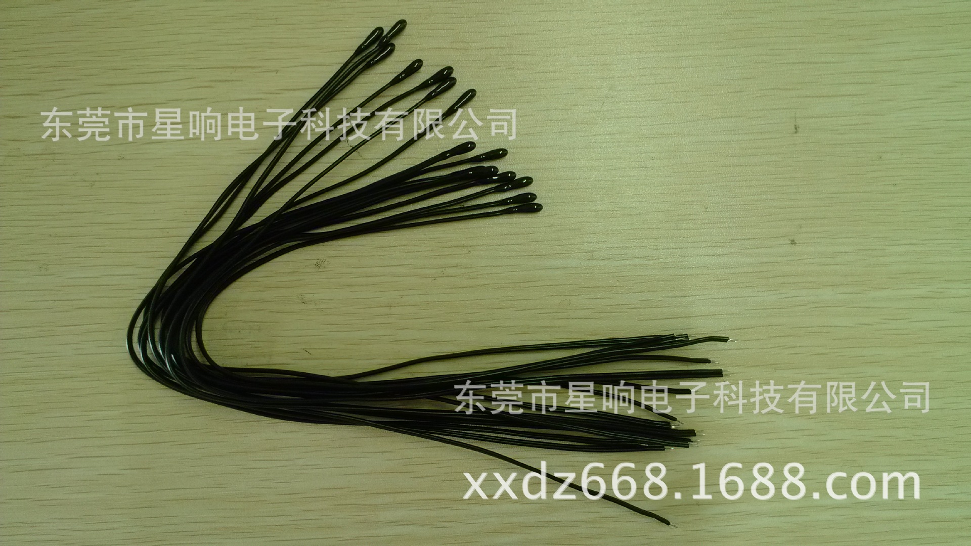B3950-100K NTC热敏电阻 水滴头PVC并线 专业生产商